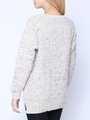 Casual Long Sleeve Pullover Asymmetric Hem Cable Knit Sweater