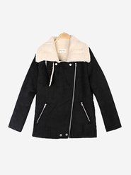 Loose Large Lapel Coat Thick Coat Handsome Locomotive Jacket