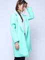 Space Cotton Outerwear Green Long Sleeve Cardigan Coat